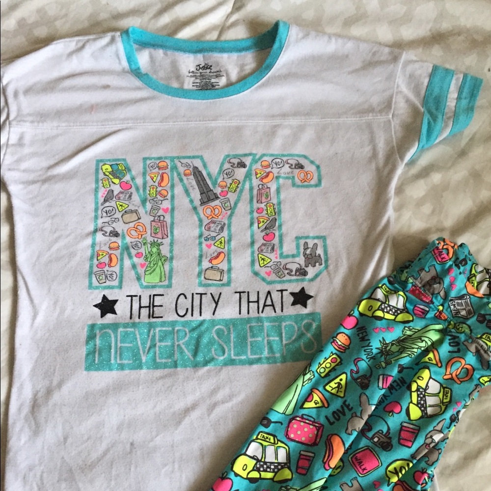 Justice NYC sleep wear set
